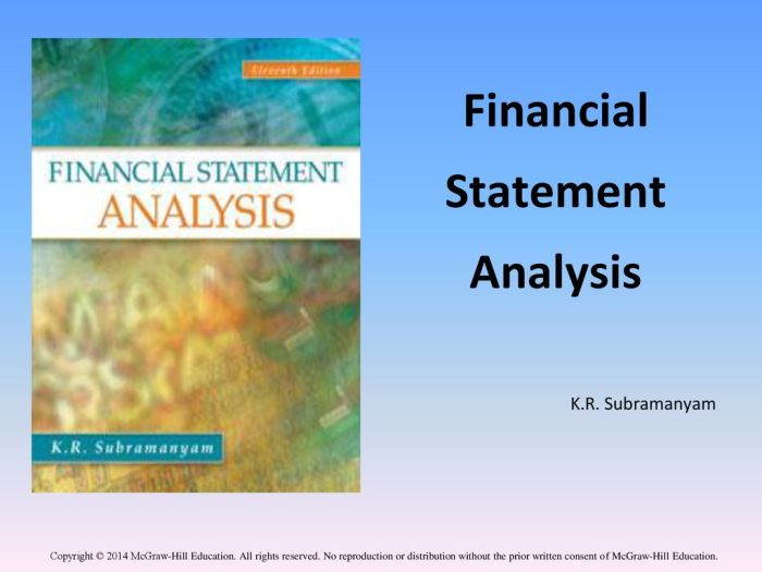 Financial statement analysis by k. r. subramanyam