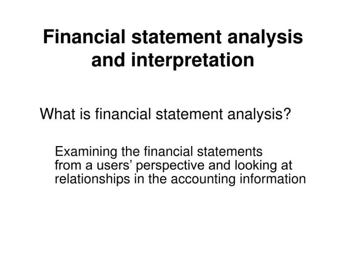 Financial statement analysis interpretation presentation ppt powerpoint statements Financial statement analysis and interpretation